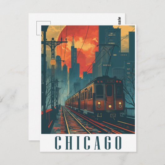 Chicago Briefkaart (Voorkant / Achterkant)