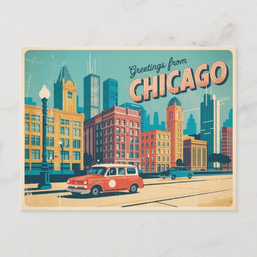 Chicago Briefkaart (Voorkant)