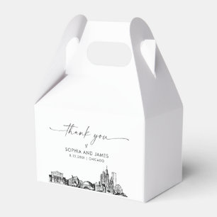 Chicago bruiloft gepersonaliseerde gunst box bedankdoosjes