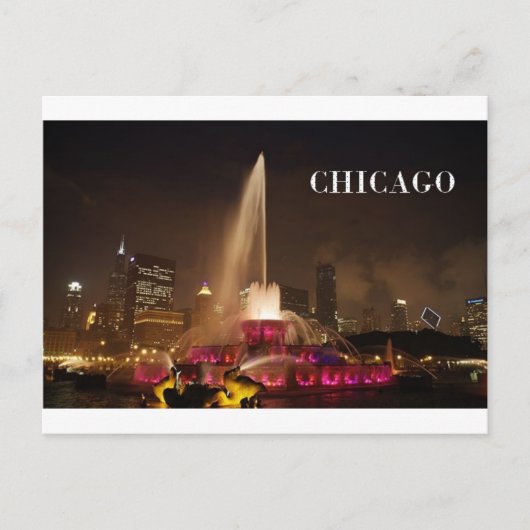 CHICAGO Buckingham Fountain (St.K.) Briefkaart (Voorkant)