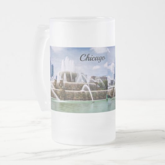Chicago Buckingham Frosted Glass Beer Mug (Devant gauche)