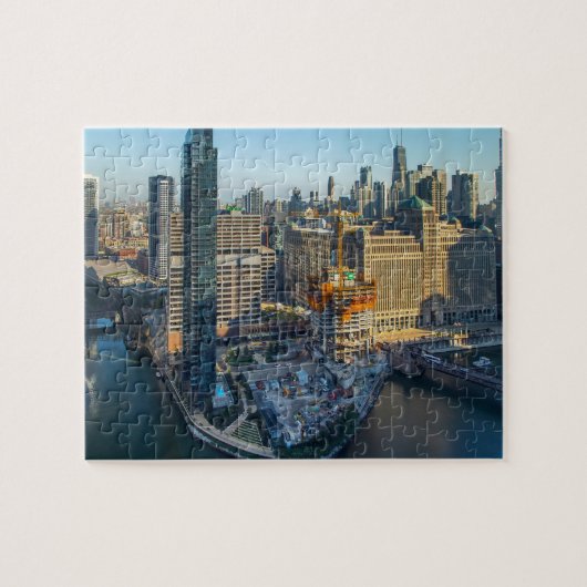 Chicago Buildings Jigzaag Puzzle Legpuzzel (Horizontaal)