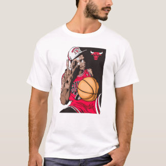 Chicago Bulls Basketball Legend Illustration T-shirt