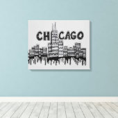Chicago Canvas Afdruk (Insitu (Houten vloer))