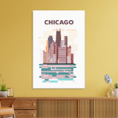 Chicago Canvas Afdruk (Insitu (Woonkamer))