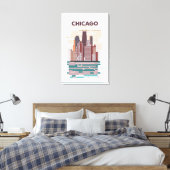 Chicago Canvas Afdruk (Insitu (Slaapkamer))
