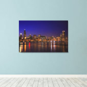 Chicago. Canvas Afdruk (Insitu (Houten vloer))