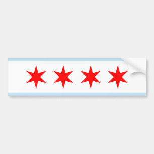Chicago City Flag Bumpersticker