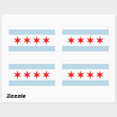 Chicago city flag custom stickers (Vel)