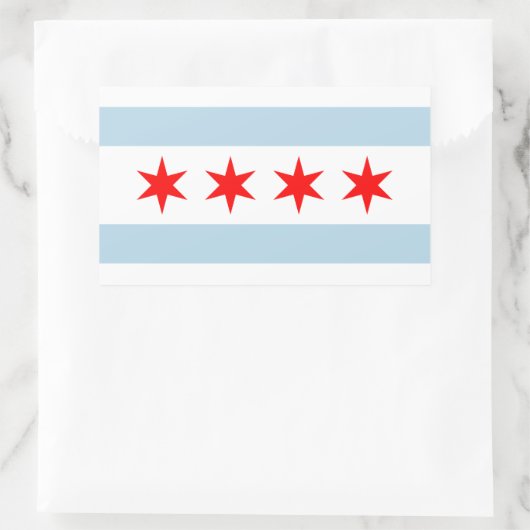 Chicago city flag custom stickers (Sac)