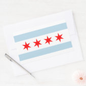 Chicago city flag custom stickers (Enveloppe)