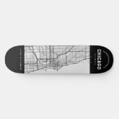 Chicago City Map Skateboard (Horizontaal)