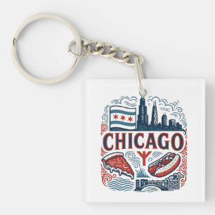 Chicago City Pride Sleutelhanger