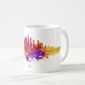 Chicago City Skyline Waterverf op wit Koffiemok (Voorkant rechts)