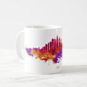 Chicago City Skyline Waterverf op wit Koffiemok (Voorkant links)