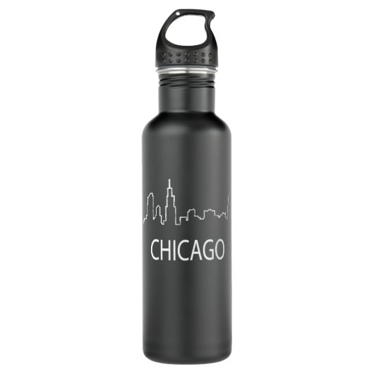 Chicago City Souvenir Dreams Retro  Waterfles (Voorkant)