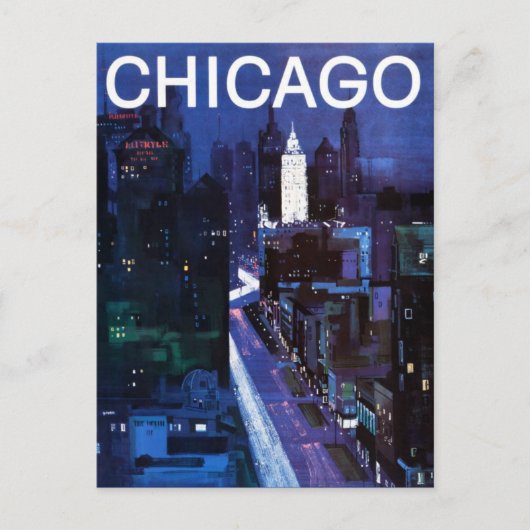  Chicago City Streets-reizen Briefkaart (Voorkant)