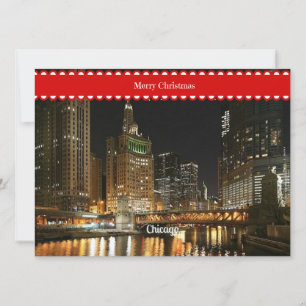 Chicago cityscape, kerstcadeautjes, kaart