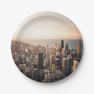 Chicago cityscape papieren bordje