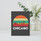 Chicago Cityscape  Sunset Briefkaart (Staand voorkant)