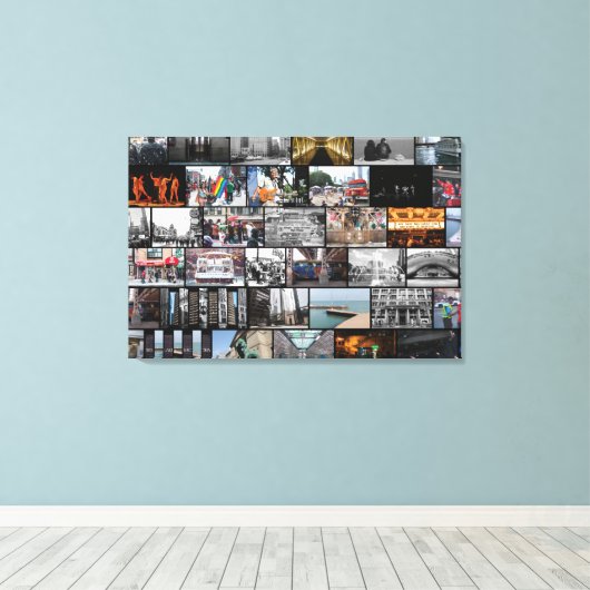 Chicago Collage Canvas Afdruk (Insitu (Houten vloer))