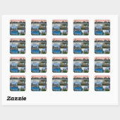 Chicago Collage Vierkante Sticker (Vel)