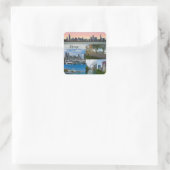 Chicago Collage Vierkante Sticker (Tas)