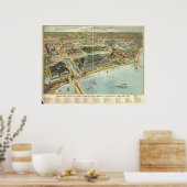 Chicago Columbian Exhibit 1893 Panoramic Map Poster (Keuken)