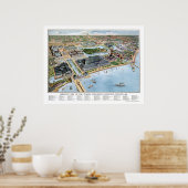 Chicago Columbian Expo, IL Panoramic Map - 1893 Poster (Keuken)