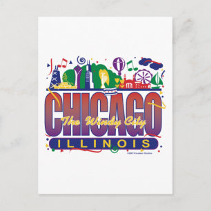Chicago-Confetti Briefkaart