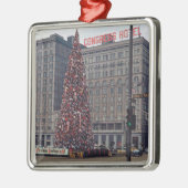 Chicago Congress Hotel kerstboom 1963 Foto Metalen Ornament (Links)