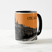 chicago CTA TRain op Station 1950  Foto Mok (Voorkant rechts)