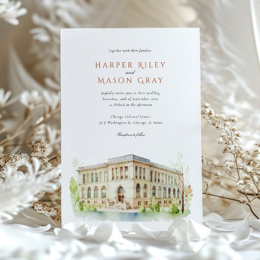 Chicago Cultural Center Wedding Kaart