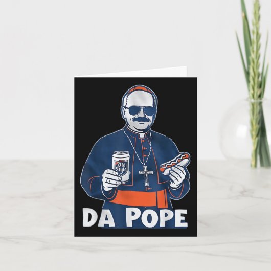 Chicago Da Pope Funny Humor Catholic Officiële web Kaart (Voorkant)