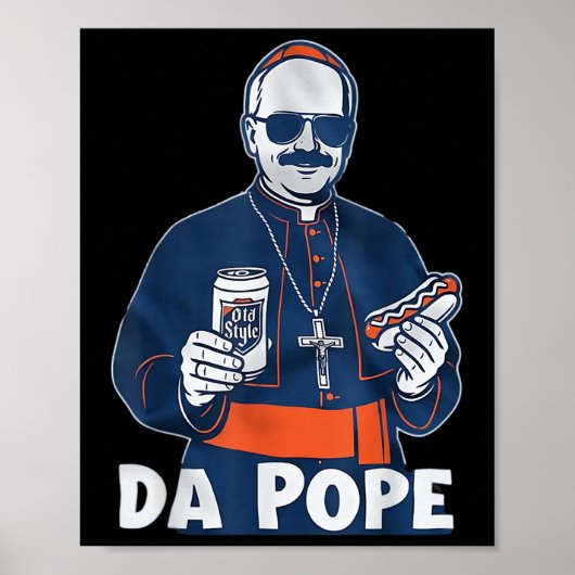 Chicago Da Pope Funny Humor Catholic Officiële web Poster (Voorkant)
