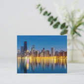 Chicago Dawn Cityscape Briefkaart (Staand voorkant)
