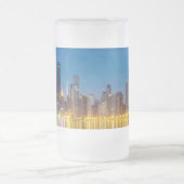 Chicago Dawn Cityscape Vitré Beer Mug (Centre)