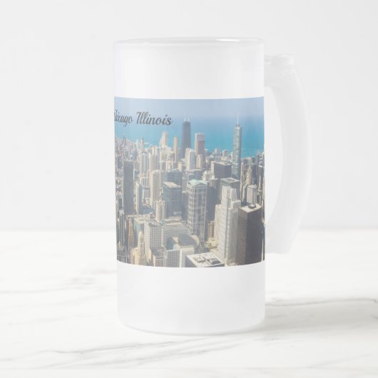 Chicago De Au-Dessus De La Mug Frosted (Devant droit)