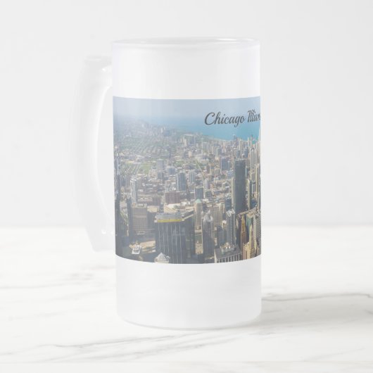Chicago De Au-Dessus De La Mug Frosted (Devant gauche)