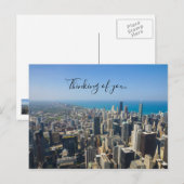 Chicago De Ci-Dessus Penser À Vous Carte Postale (Devant / Derrière)