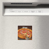 Chicago Deep Dish Pizza Magneet (Insitu (Vaatwasser))