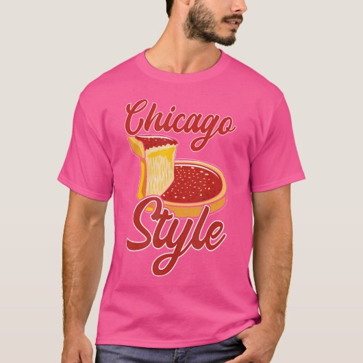Chicago Deep Dish Pizza T-shirt (Voorkant)