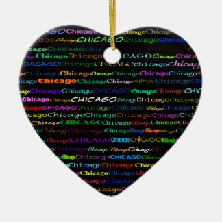 Chicago Design de texte I Ornement cardiaque