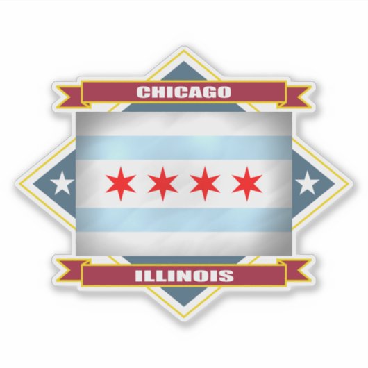 Chicago diamant sticker (Voorkant)