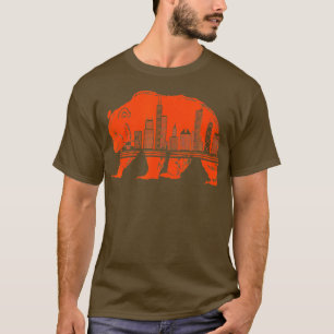Chicago Downtown City Skyline Illinois Pride T-shirt