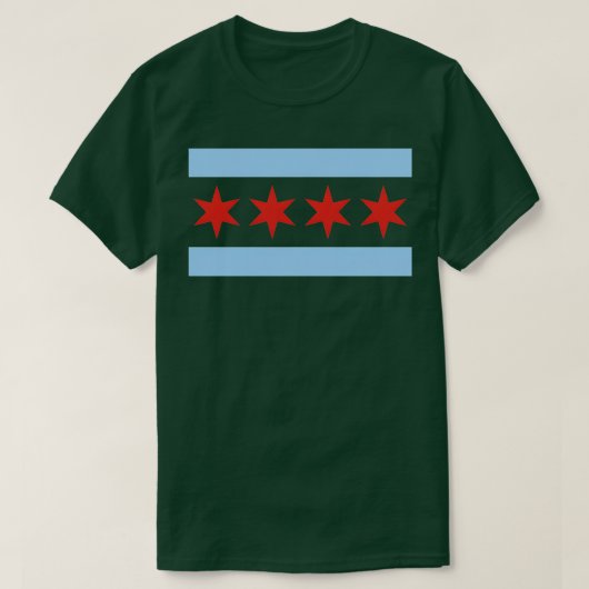 Chicago Drapeau Ville De Chicago TShirt 4 (Design devant)