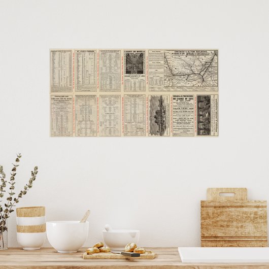 Chicago en Alton Railroad 3 Poster (Keuken)