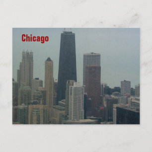 Chicago en Lake Michigan Briefkaart