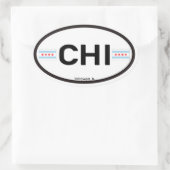Chicago Euro-Oval Sticker (Tas)