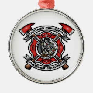 Chicago Fire Department/Harlem Knachten E86 T57 A2 Metalen Ornament